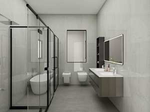 Muebles de Baño Modernos Minimalistas con Estructura de Aluminio y Divisiones de Vidrio - Product Image 3