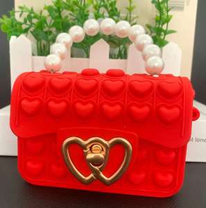 High Quality Cute Mini Silicone Crossbody Handbag Purse Girls Children's Candy-Colored <b>Makeup</b> Bag New Cartoon Wholesale <b>Box</b> - Product Image 6