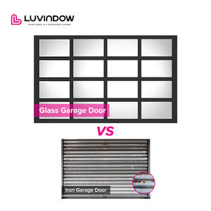 Luvindow กรอบประตูกระจกอลูมิเนียมนิรภัยประตูโรงรถสีดำกันกระแทกเพื่อความปลอดภัยสูง - Product Image 5