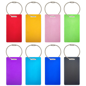 Sac à dos, valises, sac personnalisé, logo gravé au laser <span class=keywords><strong>en</strong></span> métal aluminium, étiquette <span class=keywords><strong>de</strong></span> bagage <span class=keywords><strong>de</strong></span> voyage vierge, porte-clés avec anneau <span class=keywords><strong>en</strong></span> fil métallique - Product Image 2