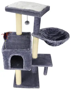 Popular grande venda Cat Tree Scratcher Cat Condo Tower 2023 Atividade Árvore Bege