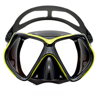 Masque de plongée sous-marine à vue large en Silicone liquide confortable