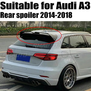 สำหรับ Audi A3 S3 S Line 8V Hatchback 5 ประตู ปี 2014-2018 สปอยเลอร์หลังคาคุณภาพสูง ผลิตจากพลาสติก ABS ปีกหลังฝากระโปรงท้าย อุปกรณ์ตกแต่ง - Product Image 1