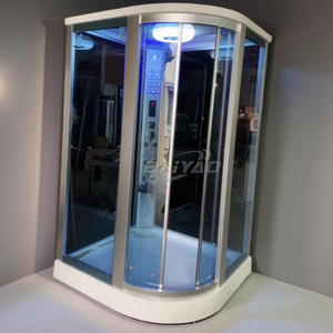 Bon marché Prix Doré <span class=keywords><strong>90x90</strong></span> Porte Coulissante Verre Transparent Salle De <span class=keywords><strong>Douche</strong></span> De Massage Cabines À Vapeur avec Cadre Brossé pour La Maison - Product Image 2