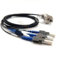ZLTC D38999 4 noyaux en plastique de connecteurs de fibre Plug and Socket J599POF/04P -4 * HFBR4501 assemblage de câble à fibre optique