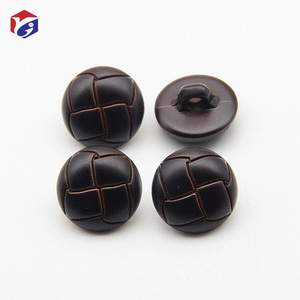 Bóng đá mô hình giả da phong cách nhựa Shank nút thủ công cho Diy may chỉnh trang nâu cà phê màu bóng nút - Product Image 3