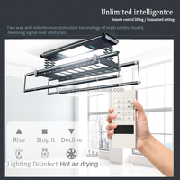 Heavy Duty Séchage Automatique Vêtements Suspendus Sèche-Linge Rack Vêtements Rack Corde à Linge avec Luxe LED Aluminium 18w