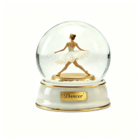 Globe à neige artistique personnalisé CP Brand, souvenir ballerine, globe à eau 3D en résine, fille de ballet, peint à la main, élégance, décoration de bureau, vente en gros