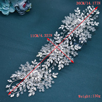 Accessoires de mode en alliage, fleurs 3D en cristal, strass, coiffure de mariage pour vêtements, robes de soirée et de mariée