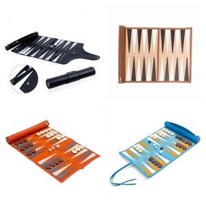<span class=keywords><strong>Juego</strong></span> <span class=keywords><strong>de</strong></span> Backgammon <span class=keywords><strong>de</strong></span> Cuero <span class=keywords><strong>de</strong></span> Lujo, Diseño Personalizable, Estuche Portátil, Ideal para Regalos Navideños - Product Image 4
