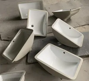 Tarpul lavabo rettangolare moderno di vendita caldo sotto il lavabo da bagno in ceramica sottotop da appoggio