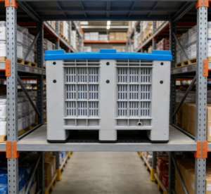<span class=keywords><strong>Caisse</strong></span> en <span class=keywords><strong>plastique</strong></span> empilable et pliable |   Qualité alimentaire, à roulettes pour utilisation logistique - Product Image 1