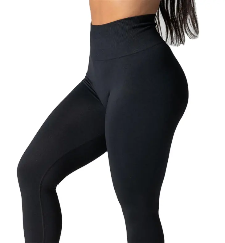 Personalizar Sportswear Cor Sólida Butt levantamento Cintura Alta Leggings Ginásio Yoga Calças Para As Mulheres