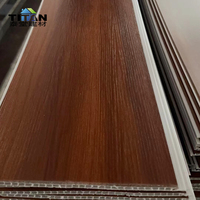 Panel de techo decorativo de madera de cielo falso Techos En Pvc Cielo Raso Tablilla Pvc Tabletas Pvc Satin Sky