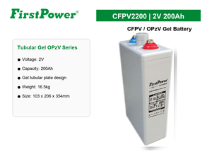 Batterie rechargeable FirstPower 2V 200Ah adaptée aux systèmes d'énergie solaire, aux systèmes d'énergie éolienne et aux alimentations UPS - Product Image 3