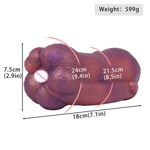 YOCY Male Masturbator Silicone Soft Aircraft Cup With Simulated <b>Dildos</b> and Tail Shape Realistic Tight Pussy Sex Tools for Men - Product Image 6