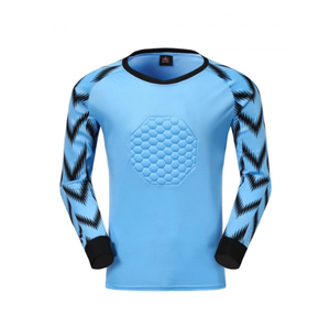 Camiseta de portero de fútbol profesional roja personalizada de alta calidad, serigrafía, 100% poliéster, uniforme de secado rápido - Product Image 3