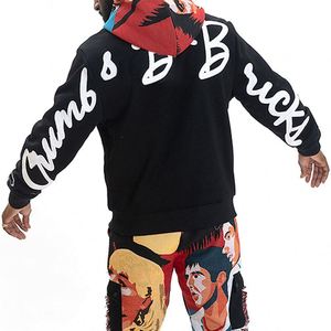 Sweat à capuche streetwear zippé 500 g/m² personnalisé avec col à capuche brodé de créateur pour les marques de vêtements - Product Image 5