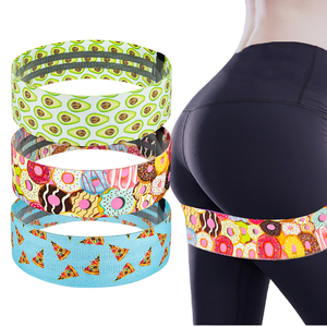 New Arrival Custom Logo Heavy Resistance <b>Bands</b> Set for Fitness Gym Sport Home <b>Workout</b> Green Polyester Fabric Hip Loop - Product Image 6
