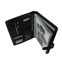 Carpeta Portafolio Multifuncional Personalizada para Contratos Comerciales, Cuaderno con Cubierta de Cuero A4 Grabada, Bolsa para Documentos con Logotipo