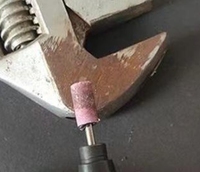 6mm monté meule cylindrique en céramique et caoutchouc abrasif pour polir l'acier inoxydable en métal