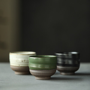 ถ้วยชาญี่ปุ่นวินเทจทำมือสำหรับโรงแรมมีจุดสองสี MSH - Product Image 2