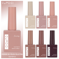 BIN Nude Cacao 6 Pcs 15 ML Gel Polish Set Même Couleur Même Bouteille Soak Off UV Gel Polish Kit Nail Art Manucure Salon