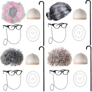 Costume da Vecchio per Bambini, Costume per i 100 Giorni di Scuola, Accessori per Travestimento da Nonno per Halloween e Carnevale - Product Image 5