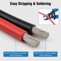 Câble flexible isolé en silicone 16AWG, faible résistance, haute température, pour modèles et appareils électroniques, fil de cuivre étamé