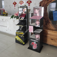 Étagère de présentation pour magasin de détail, en carton ondulé, pliable, présentoir pop-up pour bouteilles, produits cosmétiques et maquillage