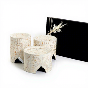 Classic Design Metal Riser with Mother of Pearl <b>Work</b> Eco-Friendly Cake Pastry Chocolate Serving <b>Stand</b> at Reasonable Price - Product Image 1