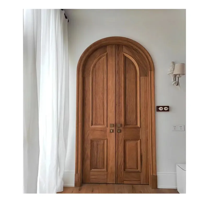2024 design moderno personalizzato eco-friendly legno composito compensato porta interna con materiali in acciaio inox antifurto caratteristica