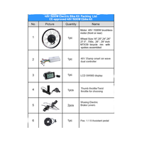 Kit de conversion de vélo électrique Ncycle 1500W 48V, moteur sans engrenage sans balais avec contrôleur double à onde sinusoïdale intelligente, écran couleur LCD