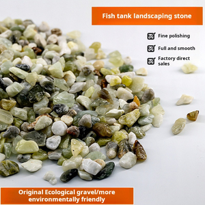 Premium Jade Green Natural <strong>Stone</strong> Decorative Landscape Rock <strong>Cobble</strong> White Pebble <strong>Stone</strong> for Aquarium <strong>and</strong> River Decoration - Product Image 4