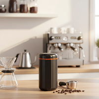 Moulin à café électrique portable élégant et compact à une touche avec verrou de sécurité – Outil de cuisine domestique