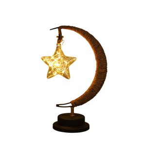 Lumières décoratives LED, lumières étoiles et lunes, lumières de Noël en forme de pomme, cadeau d'anniversaire, verre artisanal, IP44, fonctionnant sur piles, petite lampe de nuit - Product Image 1