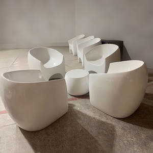 Y610 GRC Modern Irregular Stone Chair Arm Sofa <b>for</b> Outdoor Mall Park <b>Garden</b> Public Space Decorative <b>Stool</b> - Product Image 1