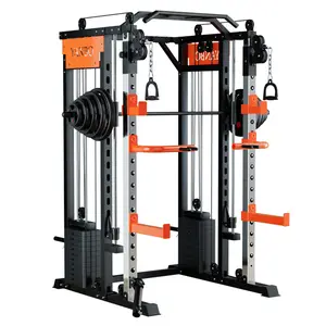 Home Use All In One Gym Equipment Power Rack Multi Functional Portable Cage Squat Rack Smith Sport Machine