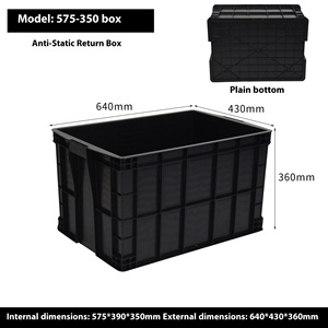 ESD chống tĩnh hộp dẫn nhựa lưu trữ khay SMT thành phần bin nhựa ESD <span class=keywords><strong>container</strong></span> hộp Stackable ESD lưu trữ hộp - Product Image 6