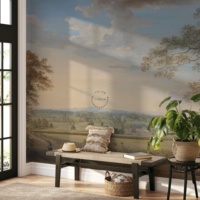 Papier peint auto-adhésif imperméable pour la décoration murale de la maison, paysage rural vintage, papier peint mural