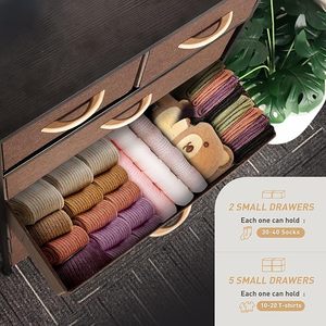 Commode de rangement Chengjun extra large en MDF avec poignée, <span class=keywords><strong>meuble</strong></span> robuste pour appartement et hôtel, avec cadre en acier - Product Image 3