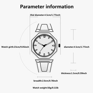 2025 nouveau Style de dessin animé <span class=keywords><strong>Anime</strong></span> Design montre pour hommes Art étudiants croquis horloges blanc personnalité ligne montres à Quartz - Product Image 6