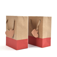 Sac en papier kraft recyclé écologique personnalisé, sac cadeau pour la Saint-Valentin, emballage de boutique cosmétique, sac de shopping, soin de la peau, huile essentielle
