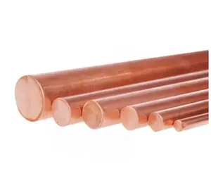 Popular Copper Earth Rod Copper Coated Grounding Bars For Earthing And Lighting Protection System