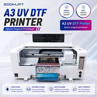 Printer UV DTF Kecil Baru, Printer Inkjet Roll to Roll, Printer UV Direct to Film A3 DTF untuk Mug/Cangkir