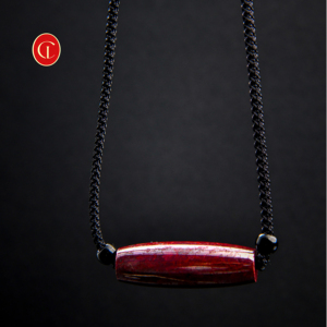 Kalung Liontin Kristal Batu Cinnabar Merah Alami - Batu Penyembuhan Mentah untuk Perlindungan Amulet - Product Image 3