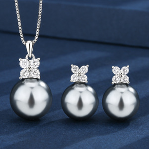 Pendientes <span class=keywords><strong>de</strong></span> perlas francesas clásicas con colgante <span class=keywords><strong>de</strong></span> temperamento simple Juego <span class=keywords><strong>de</strong></span> versión coreana <span class=keywords><strong>de</strong></span> gama alta - Product Image 1