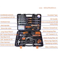 Ensemble d'outils à main professionnels en acier au carbone de 72 pièces, kit de mécanique multifonctionnel pour la maison, outils de réparation de quincaillerie complets pour la maison