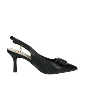 Ferre Women's Slingback <b>Pump</b> <b>Black</b> Pointed Toe Heel - Product Image 4