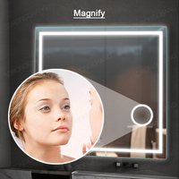 Miroir LED de haute qualité désembueur grossissant miroir de salle de bain à écran tactile intelligent avec lumière LED